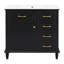 Meuble-lavabo 36 po avec comptoir en céramique-434777027
