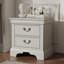 Table de chevet en bois 22 po L 22 po, 2 tiroirs de rangement, bois massif-295880781