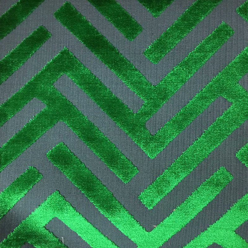 Tissu de revêtement en velours coupé, Émeraude