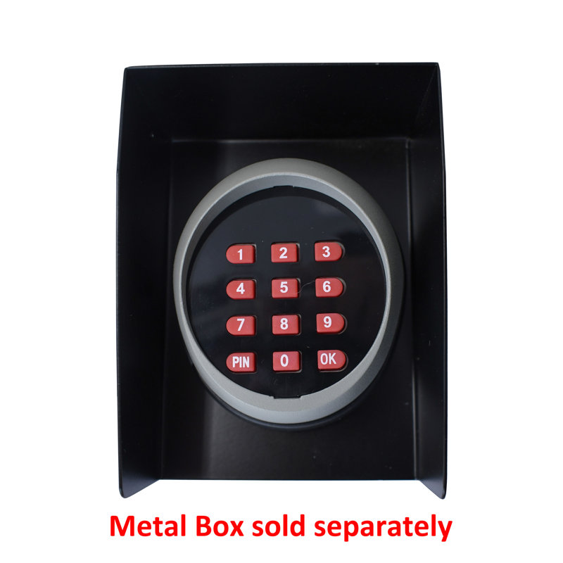 Compact Black and Red Wireless Gate Keypad