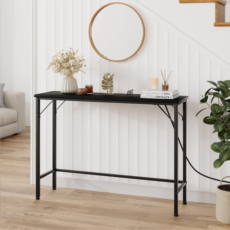 Afrahim 41.3'' Console Table, Black, Black