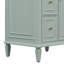 Meuble-lavabo 24 po avec lavabo, meuble-lavabo avec un tiroir rabattable et deux tiroirs, tablette réglable, bois massif et panneau de fibres à densité moyenne, vert-116234330-116234335