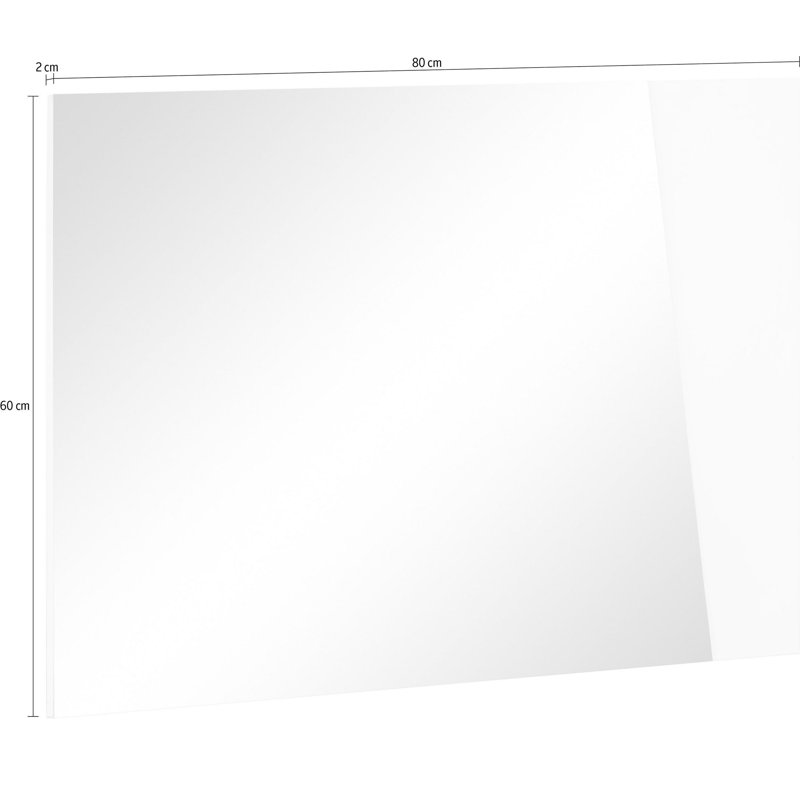 Mindy Flat Wall Mirror, Grey