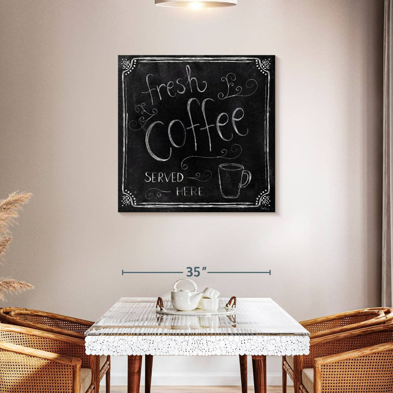Kema Fresh Coffee Served Here Wall Sign, 36" H x 36" W