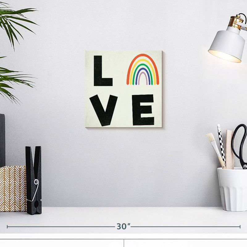 Tergel Love Rainbow Typography, 10" H x 10" W