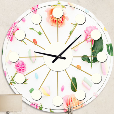 Horloge murale Floral Botanical Retro VI - Mid-Century