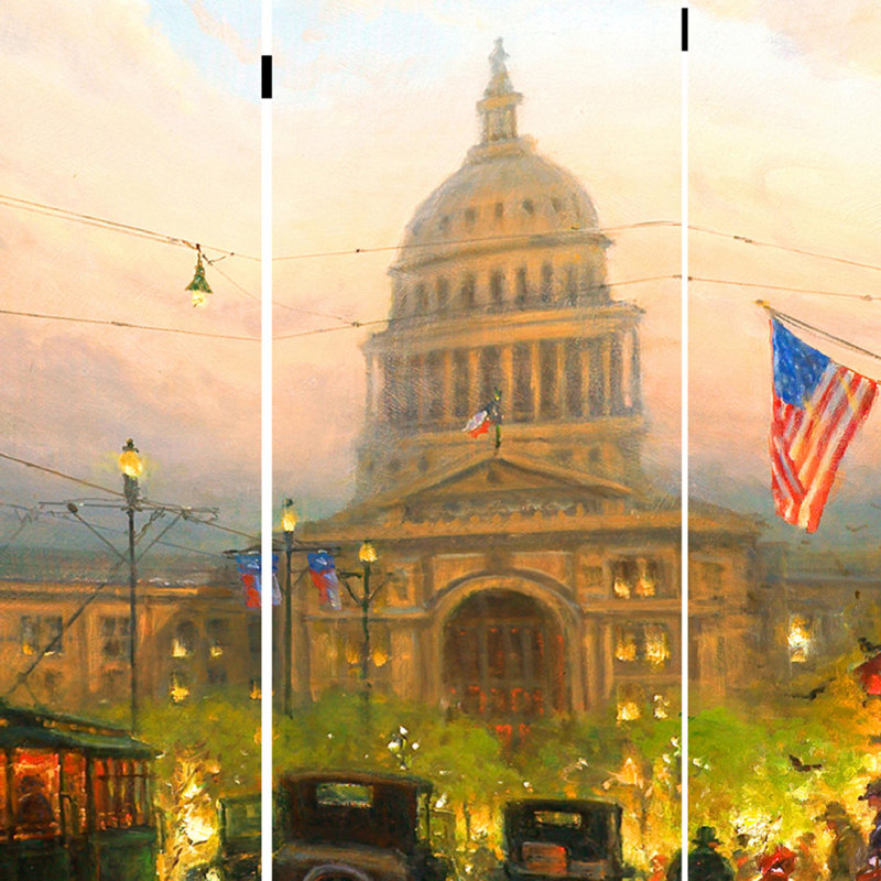 Cloison 4 panneaux 71 po capitol hill street scene Clapp