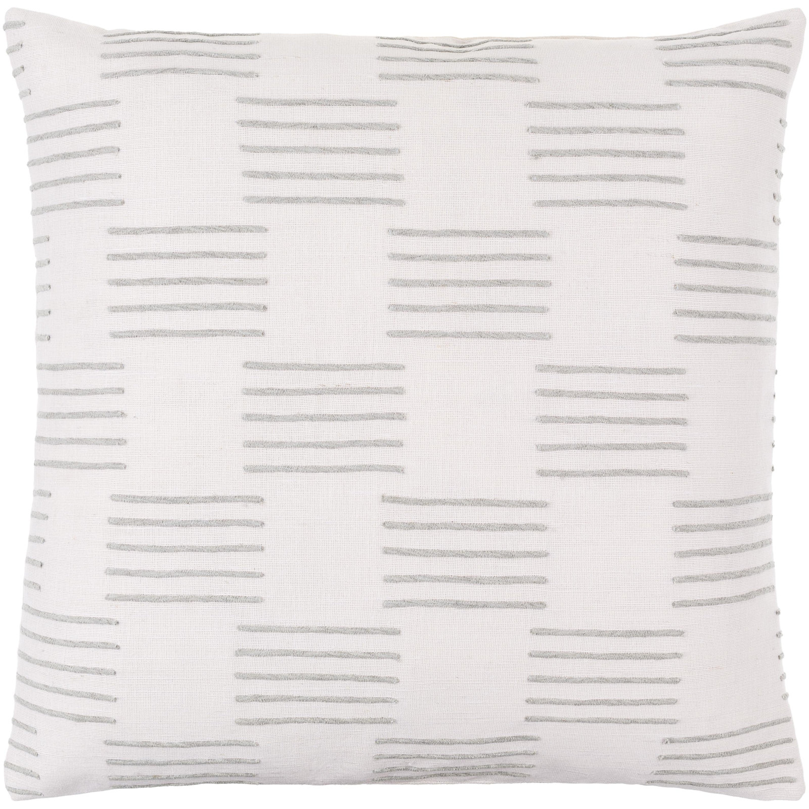 Layten Geometric Cotton Throw Pillow, Off-White, Pillow Cover Only - No Insert, 20" x 20"