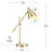 18" Table Lamp, Height Adjustable, Counterbalanced Arm, Rotary Switch On Lampshade