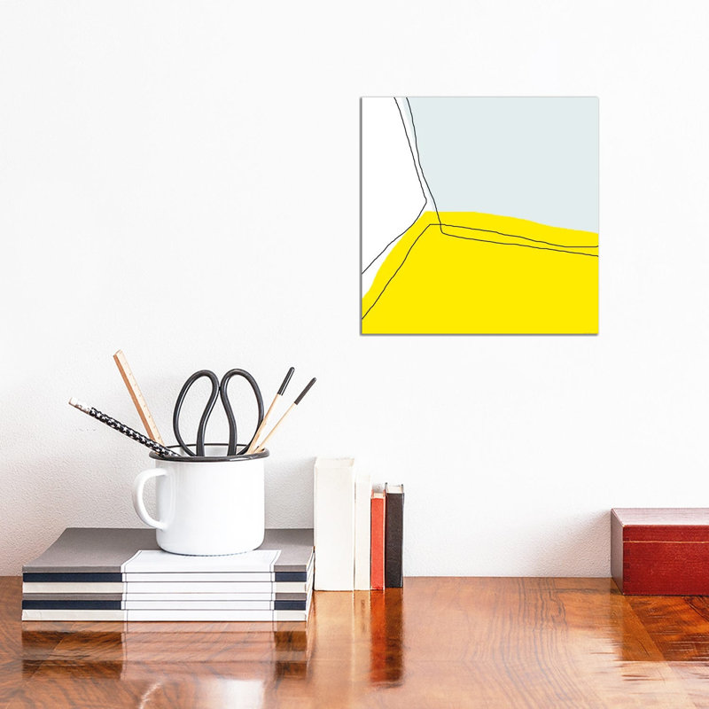 Yellow Corner by Art Mirano - Wrapped Canvas Painting, 30.48cm H x 30.48cm W x 1.905cm W
