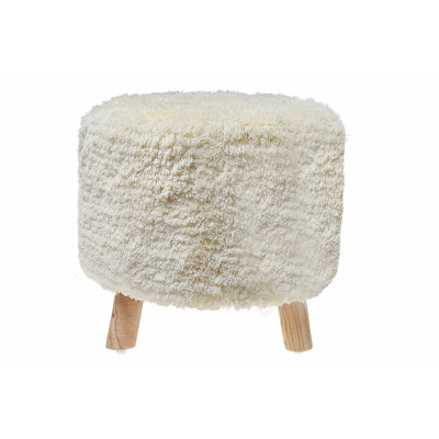 Pouf en bois tissé à la main