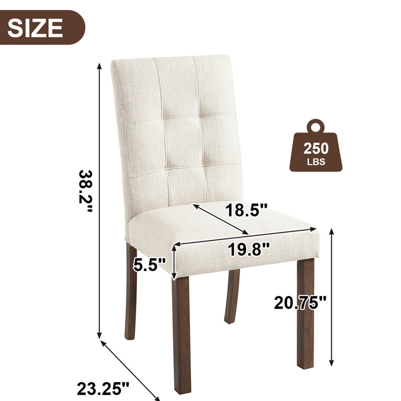 Ensemble de chaises de salle à manger de style Mid-Century 4 pièces avec structure en noyer beige et noyer, Noyer