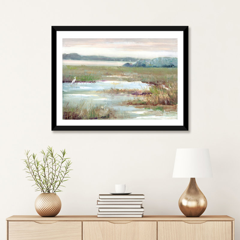 «Early Morning Magic» par Sally Swatland - reproduction d'art, H 24 po x l 32 po x P 1 po, Papier dans un cadre photo, Noir
