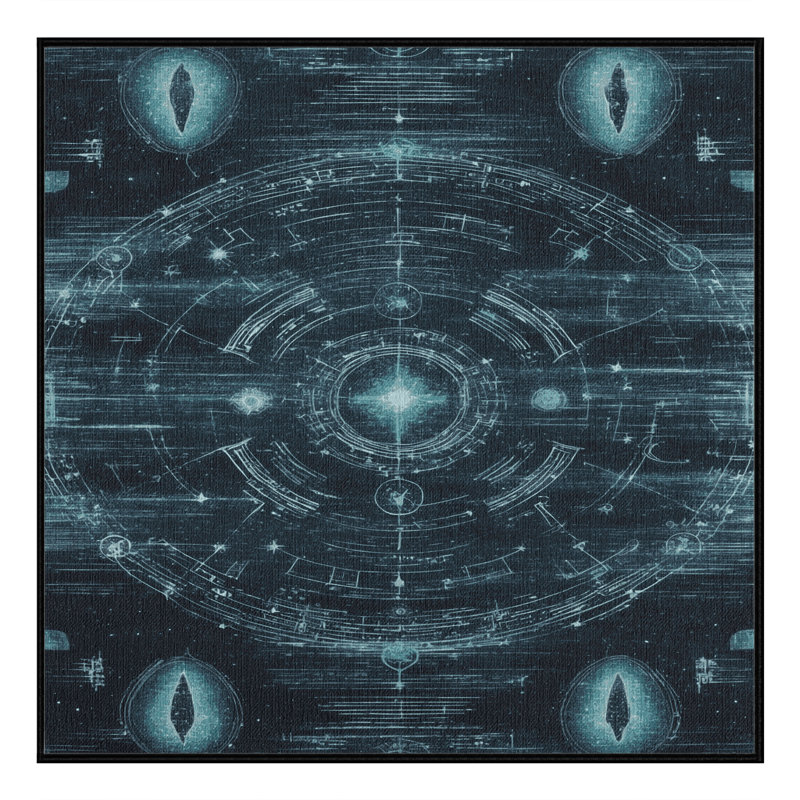 Machine Washable Space Gray Area Rug, Square 4'