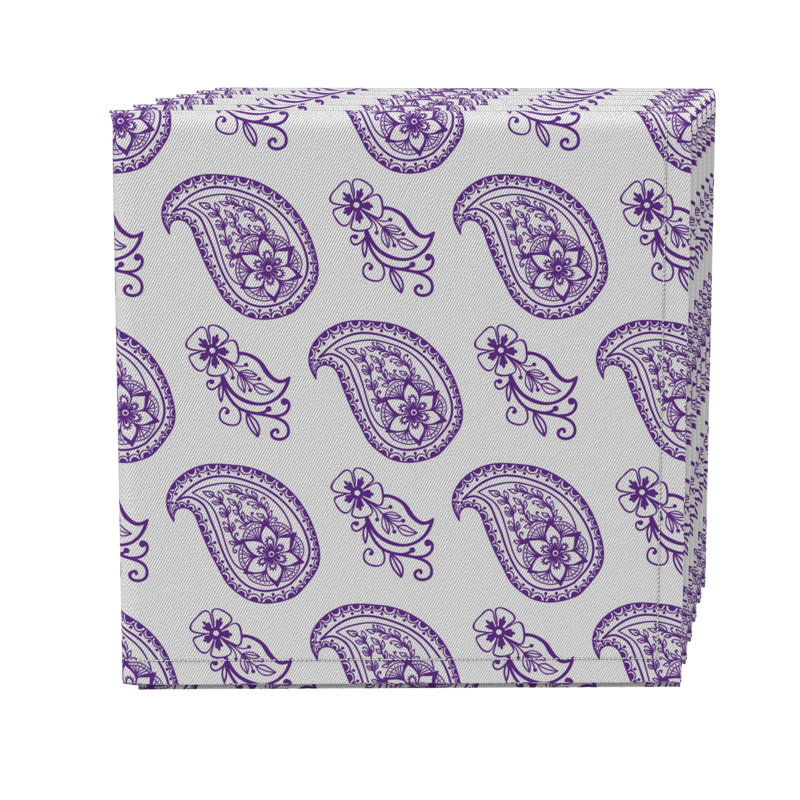 Cotton Twill Paisley Square Napkin