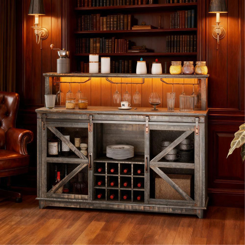Armoire à vin Farmhouse, armoire à café, pour votre maison