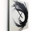 Essentiel essentiel d'être noir et blanc abstrait I - Peinture abstraite horloge murale surdimensionnée-99639348