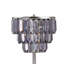 Lampe de table Lesy, 28 po, abat-jour en cristal gris fumée, base en métal-122359341