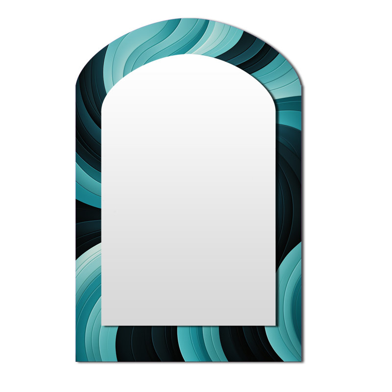 Miroir mural Turquoise, 43 po x 33 po