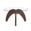 Table basse avec plateau en verre