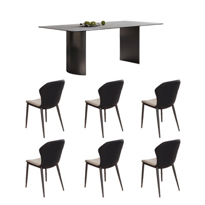 Ensemble de table et chaises gris