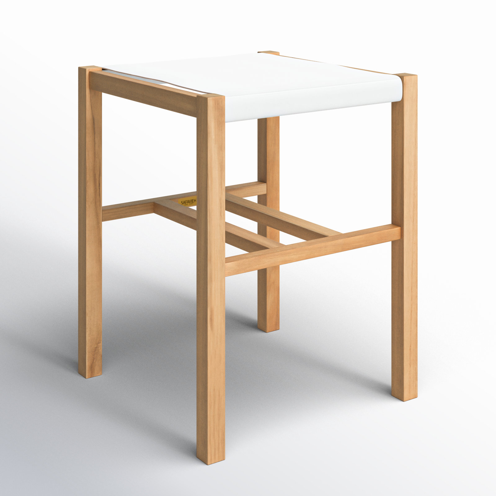 Breckenridge 26" Bar Stool, White/Natural