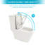 Toilette en céramique une pièce - Système de chasse d'eau moderne, performance efficace facile à utiliser, conception par l'utilisateur