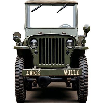 SP13296 WW2 World War 2 HumVee Military SUV Car Stand In Cardboard Cutout Standee Standup