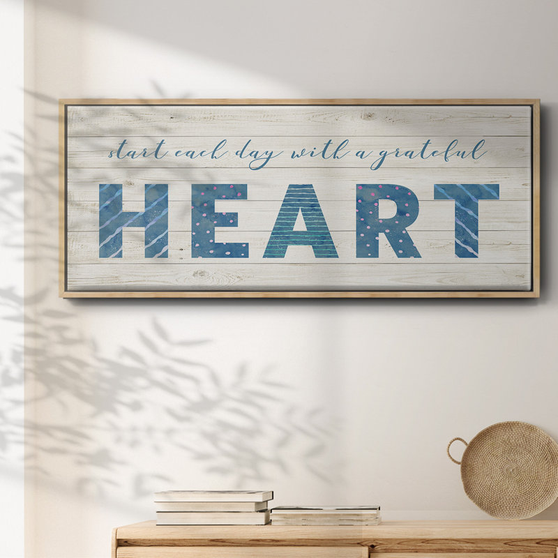 Grateful Heart - toile encadrée, H 8 po x l 20 po