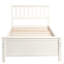 Base de lit plateforme simple en bois avec tête de lit, pied de lit et lattes de bois