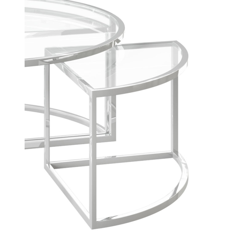 Auob Extendable Glass Solid Coffee Table