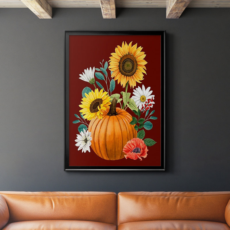 «Beautiful Fall I» - peinture à cadre unique, Noir, H 36,5 po x l 26,5 po x P 1 po