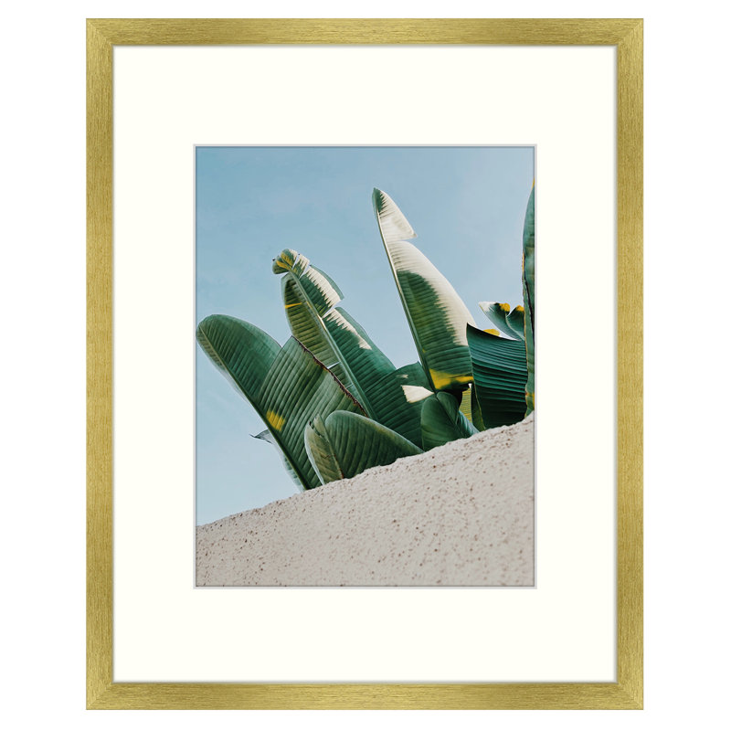Cadre photo simple en bois mat Dreketi, Doré, 16 po x 20 po emmêlé à 11 po x 14 po
