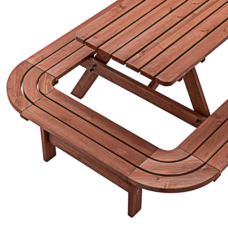 Picnic Table With Benches With Umbrella Hole