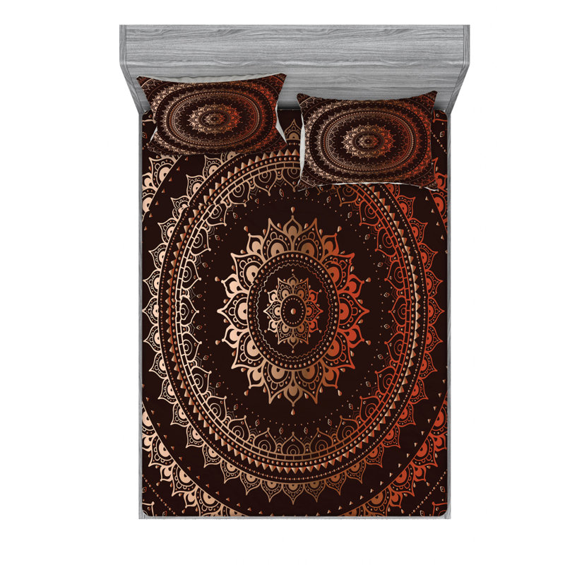 Microfiber Paisley Sheet Set, Full, Geometric