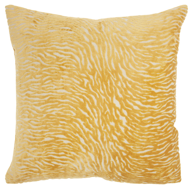  Housse de coussin carré et insert, Jaune, H 20 po x l 20 po, Carré