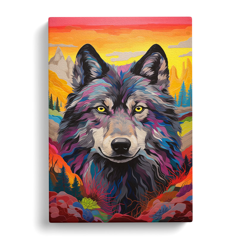 Wolf Colour Field No.2 - Print, 50cm H x 35cm W x 3cm D