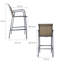 Ensemble de tabourets de bar d'extérieur 44 pouces avec structure en métal-487857002