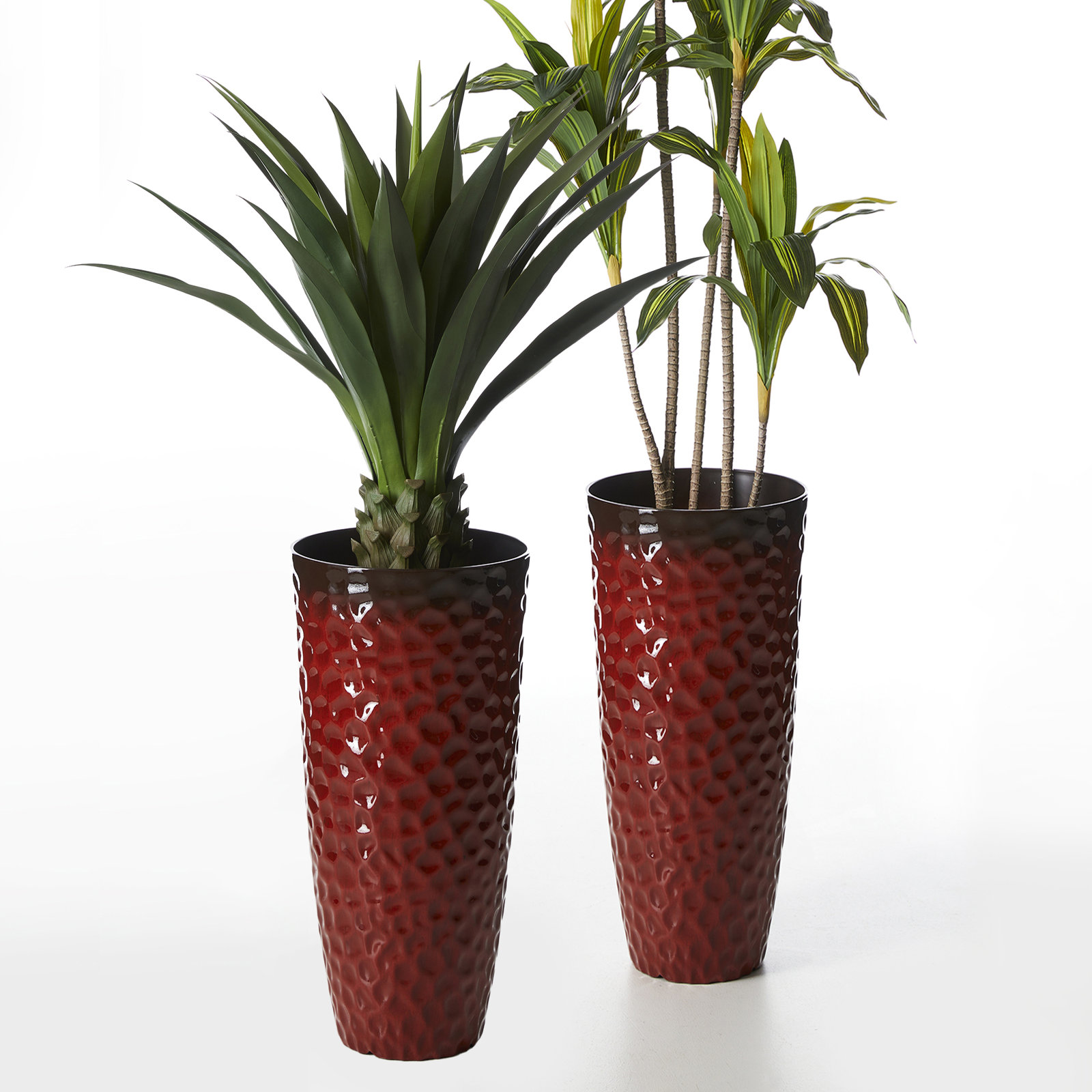 Pot Planter, Red, 31" H x 15" W x 15" D