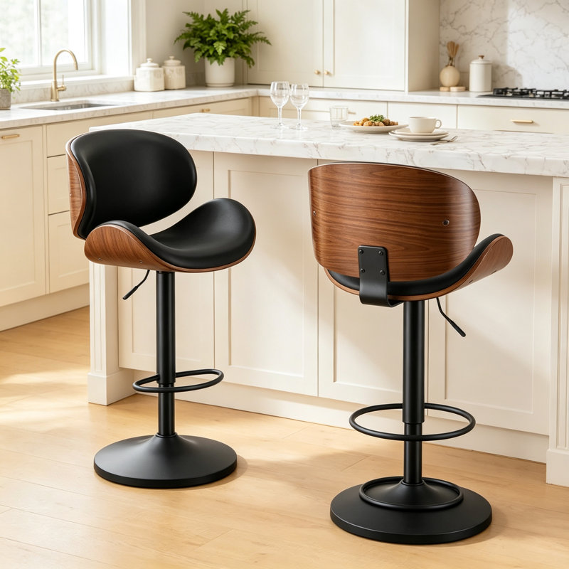 Tabouret de bar Modern, Noir, noir, noir, noir