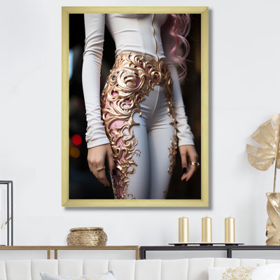 " Gold Fashion Artwork On Model I "