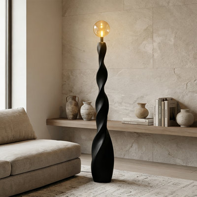 Lampes sur pied en plastique noir