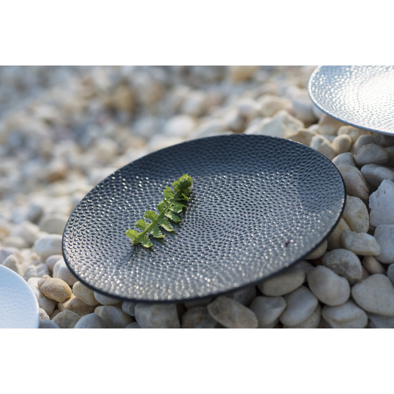 Cobble 8.25" Dessert Plates, Black