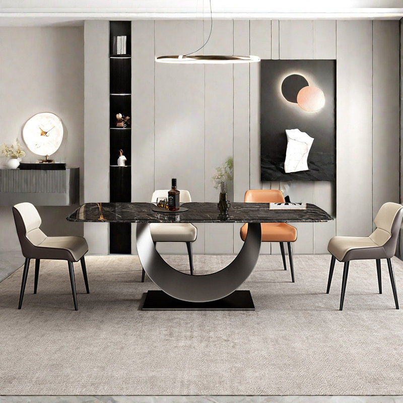 Ensemble de table de salle à manger moderne et luxueux, H 29,5 po x L 70,8 po x l 35,4 po, 7