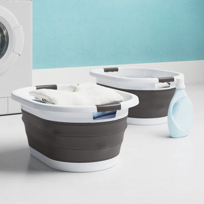 Collapsible Rubber Laundry Basket