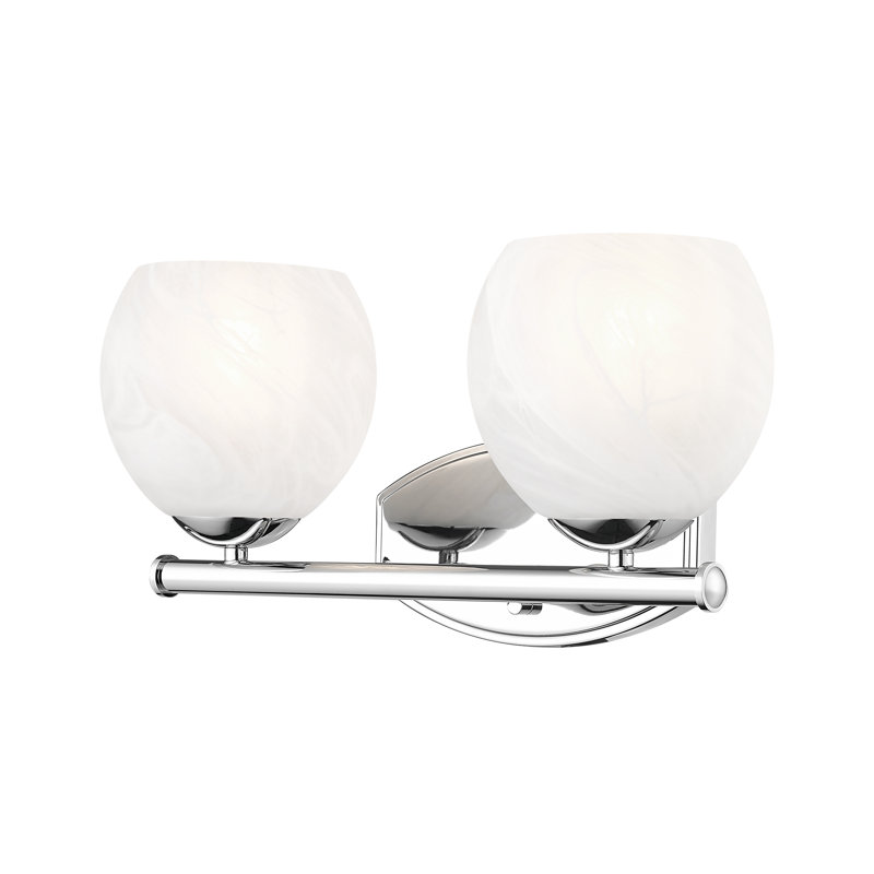 Meuble-lavabo chromé 2 lumières Novalie, Chrome chrome