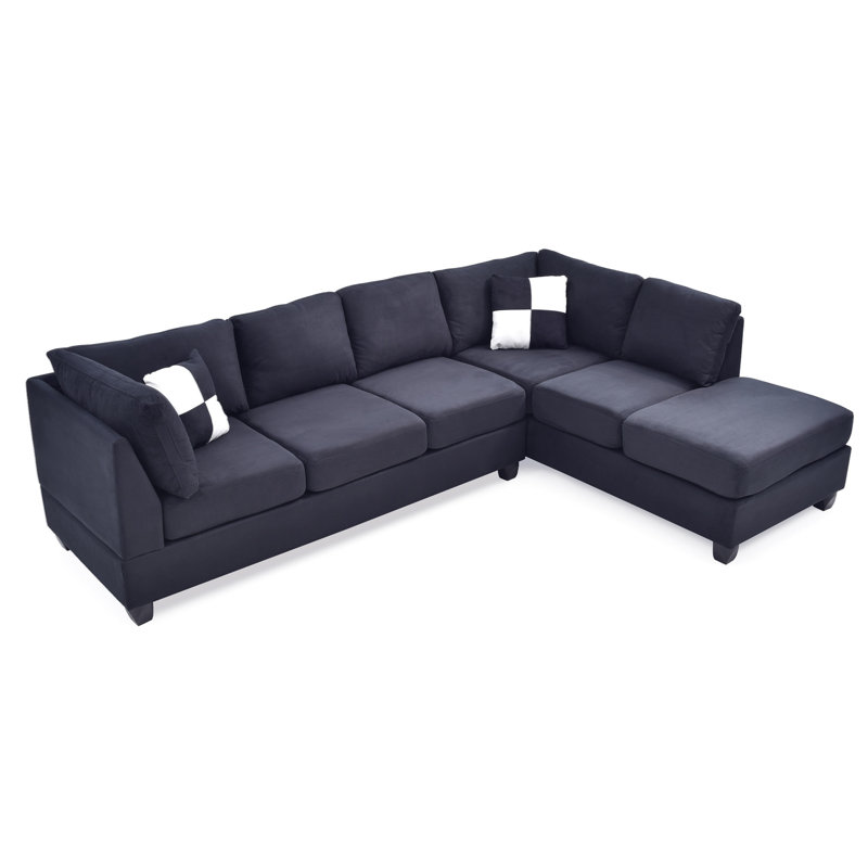 Canapé modulaire G635B-SC (sans repose-pieds), Microfibre noire