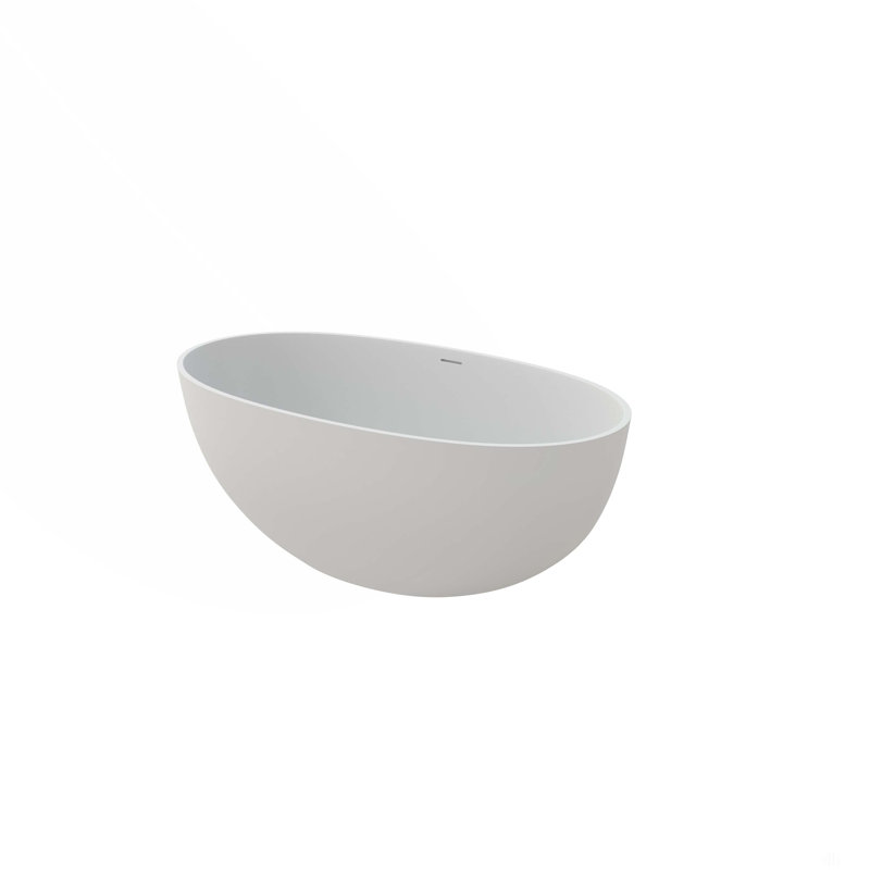 Baignoire profonde 55 "à surface solide de qualité supérieure, Matte White