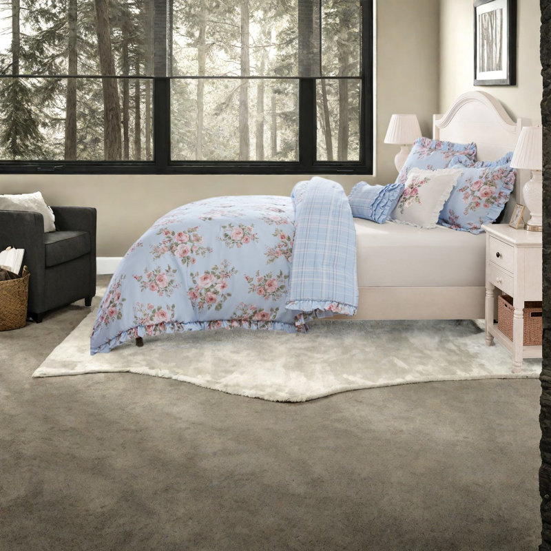 Blue Floral Bedding Sets, Full Queen Microfiber Comforter, Farmhouse Bedroom