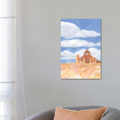 Wheatfield Barn I by Annie Warren - Wrapped Canvas Print